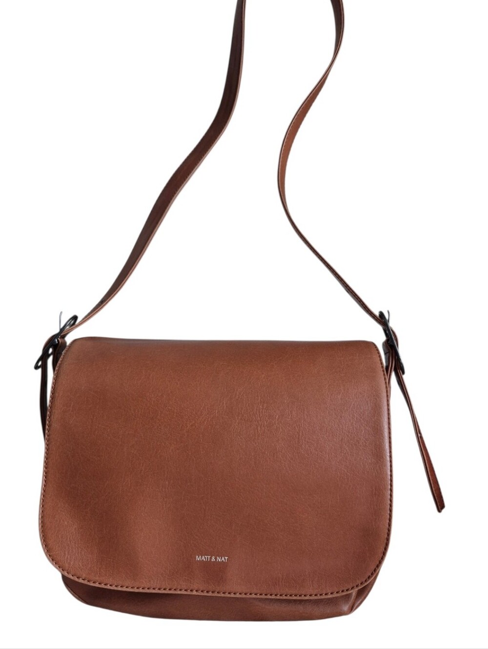 Matt & Nat Vegan Leather Brown Crossbody Bag